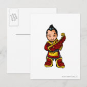 De Speler van het Personeel van Ninja Shenkuu van Briefkaart (Voorkant / Achterkant)