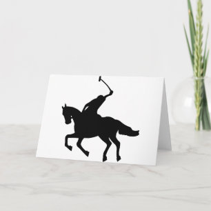 De speler van het polo op horseback. kaart