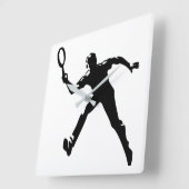 De Speler van het tennis Vierkante Klok (Hoek)
