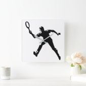 De Speler van het tennis Vierkante Klok (Huis)