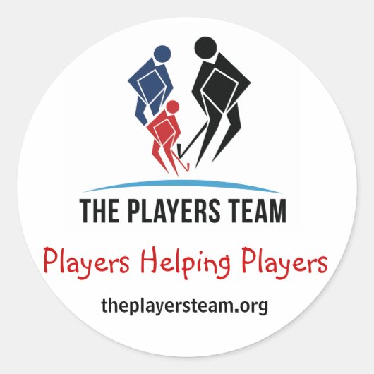 De spelers team grote ronde Stickers (Voorkant)