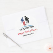 De spelers team grote ronde Stickers (Envelop)