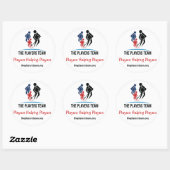 De spelers team grote ronde Stickers (Vel)