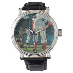  de Spelers van Baseball van de Sport Pitcher op M Horloge