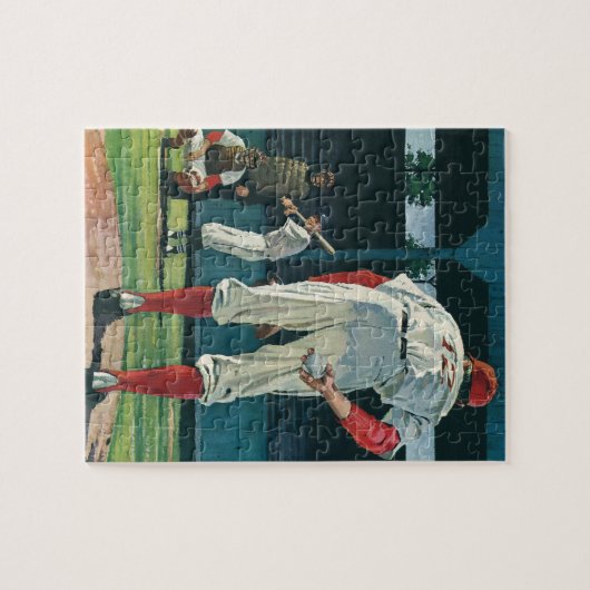  de Spelers van Baseball van de Sport Pitcher op M Legpuzzel (Horizontaal)