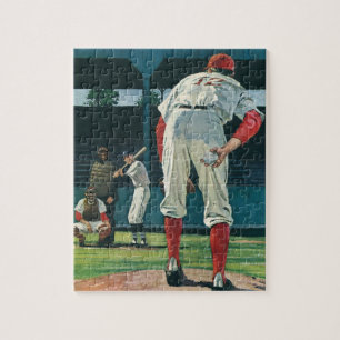  de Spelers van Baseball van de Sport Pitcher op M Legpuzzel