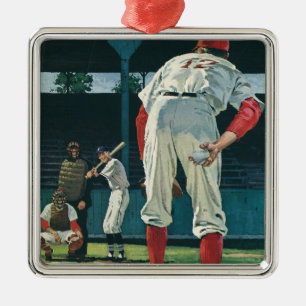  de Spelers van Baseball van de Sport Pitcher op M Metalen Ornament