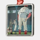 de Spelers van Baseball van de Sport Pitcher op M Metalen Ornament (Links)