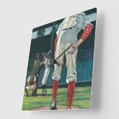  de Spelers van Baseball van de Sport Pitcher op M Vierkante Klok (Hoek)