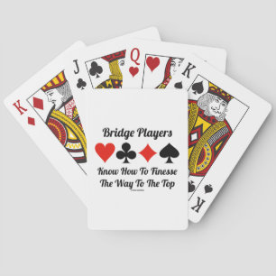 De Spelers van de brug weten hoe te om de manier a Speelkaarten