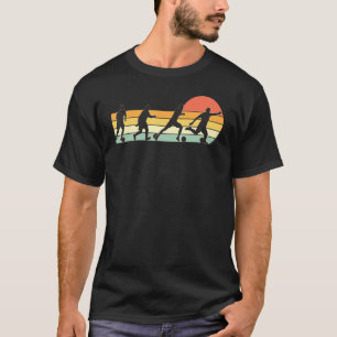 De Spelers van de Voetbal Retro Zonnevaste  Kleure T-shirt