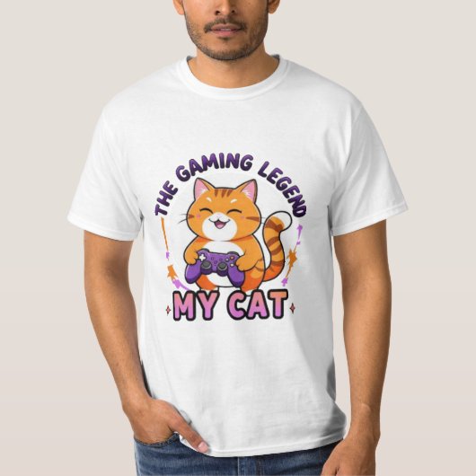De spellegende - Mijn kat | Grappig Gamer Cat Desi T-shirt (Voorkant)