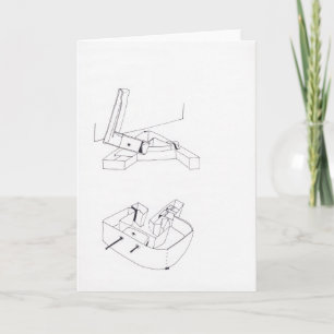 De Spelletjes van het gebouw LAG Monogram Tekening Notitiekaartje