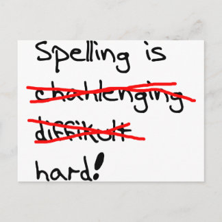 De spelling is Hard Briefkaart