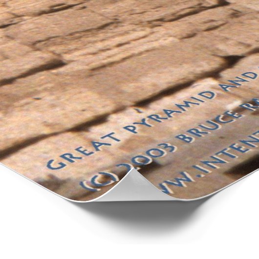 De Sphinx en de Grote Pyramide bij Giza Poster (Hoek)