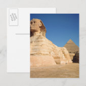 De Sphinx en de piramide van Khafre, Giza Briefkaart (Voorkant / Achterkant)