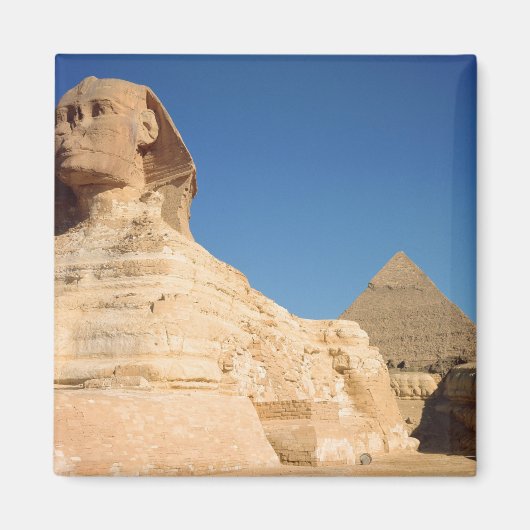 De Sphinx en de piramide van Khafre, Giza Magneet (Voorkant)