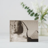 De Sphinx en de Pyramide van Menkaure, Egypte Briefkaart (Staand voorkant)