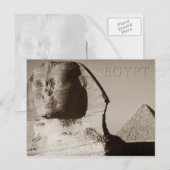 De Sphinx en de Pyramide van Menkaure, Egypte Briefkaart (Voorkant / Achterkant)