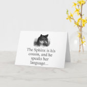 De Sphynx is zijn neef Kaart (Gele Bloem)