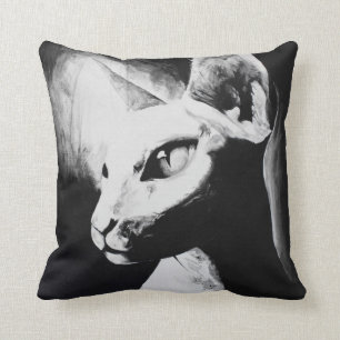 De Sphynx Kat Originele Kunst Kussen