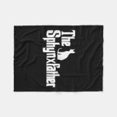 De Sphynxfather Funny Cat Dad Shirt Mannen Sphynx Fleece Deken (Voorkant (Horizontaal))