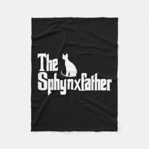 De Sphynxfather Funny Cat Dad Shirt Mannen Sphynx  Fleece Deken