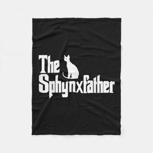 De Sphynxfather Funny Cat Dad Shirt Mannen Sphynx Fleece Deken (Voorkant)
