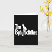 De Sphynxfather Funny Cat Dad Shirt Mannen Sphynx  Kaart (Gele Bloem)