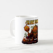 De Spicy Pumpkin King Halloween Kunst Koffiemok (Voorkant links)