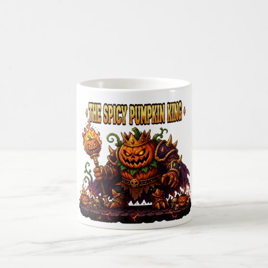 De Spicy Pumpkin King Halloween Kunst Koffiemok (Center)