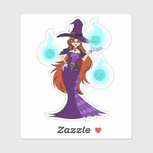 De Spiderweb Witch Sticker (Vel)