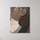 De Spiegel III - Een half verborgen meisje Canvas Afdruk (Voorkant)