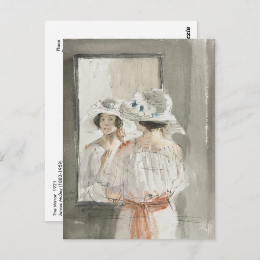 De spiegel van James McBey Briefkaart (Voorkant / Achterkant)