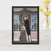 De spiegel van Kay Nielsen Halloween Kaart (Gele Bloem)