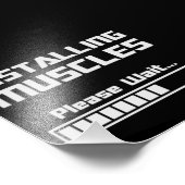 De spieren installeren Gelieve te wachten de bar v Foto Afdruk (Hoek)