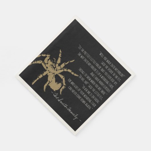 De spin en het vliegengedicht servet (Hoek)