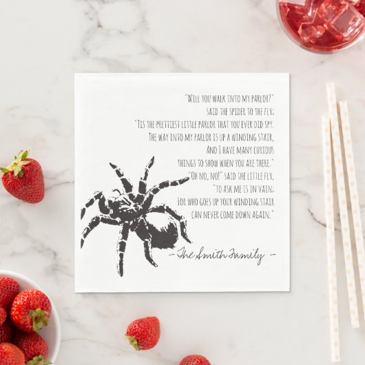 De spin en het vliegengedicht servetten (Insitu)