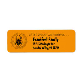 De spin in het Web merkt wat Webs wij weven Etiket