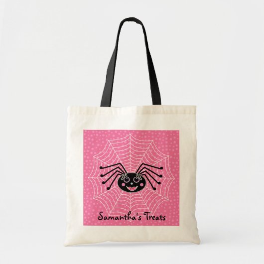 De Spin van Girlie op Web Gepersonaliseerd Tote Bag (Voorkant)