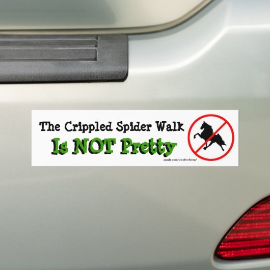 De spinlooppas is niet  bumpersticker (Op auto)