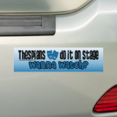 De spinnen doen het op het podium bumpersticker (Op auto)