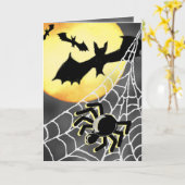 De SPINNEN van HALLOWEEN & de Kaart van BAT (Gele Bloem)
