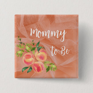 De Spinnen van het Baby shower van de peach - de s Vierkante Button 5,1 Cm