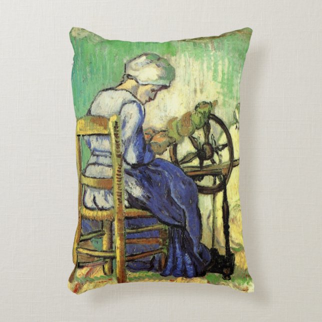 De Spinner door Vincent van Gogh Accent Kussen (Voorkant(Verticaal))