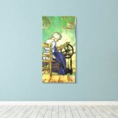 De Spinner door Vincent van Gogh Canvas Afdruk (Insitu (Houten vloer))