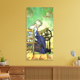 De Spinner door Vincent van Gogh Canvas Afdruk