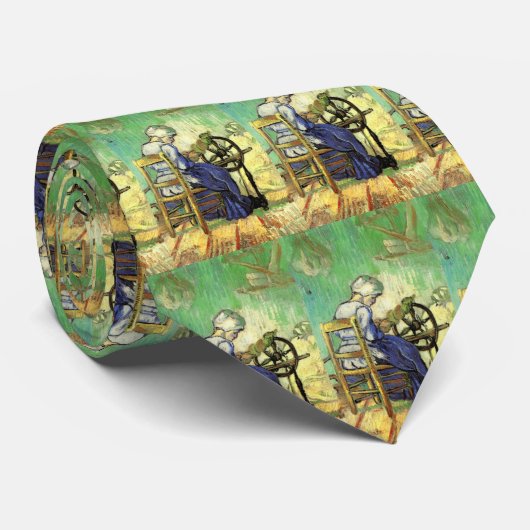 De Spinner door Vincent van Gogh Stropdas (Opgerold)