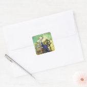 De Spinner door Vincent van Gogh Vierkante Sticker (Envelop)