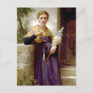 De spinner, William-Adolphe Bouguereau Briefkaart